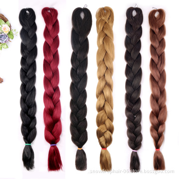 82 Inches  Ultra Hot Sale Wholesale Cheap Braiding Rich Synthetic Size Hair Jumbo Braid